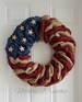 Patriotic wreath for front door, fourth of July decor, patriotic burlap wreath, American flag wreath for front door, memorial day wreath 