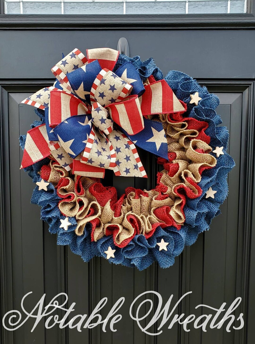 Rustic Independence Day Wreath Fourth of July Wreath for - Etsy