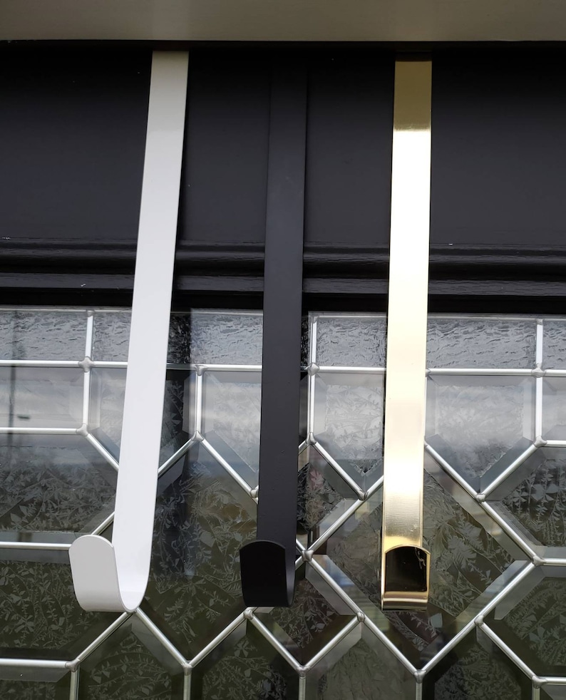 Heavy Duty Black Over the Door Wreath Hanger White Over the Etsy