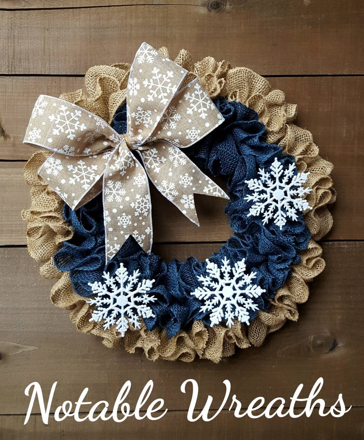 burlap snowflake ribbon