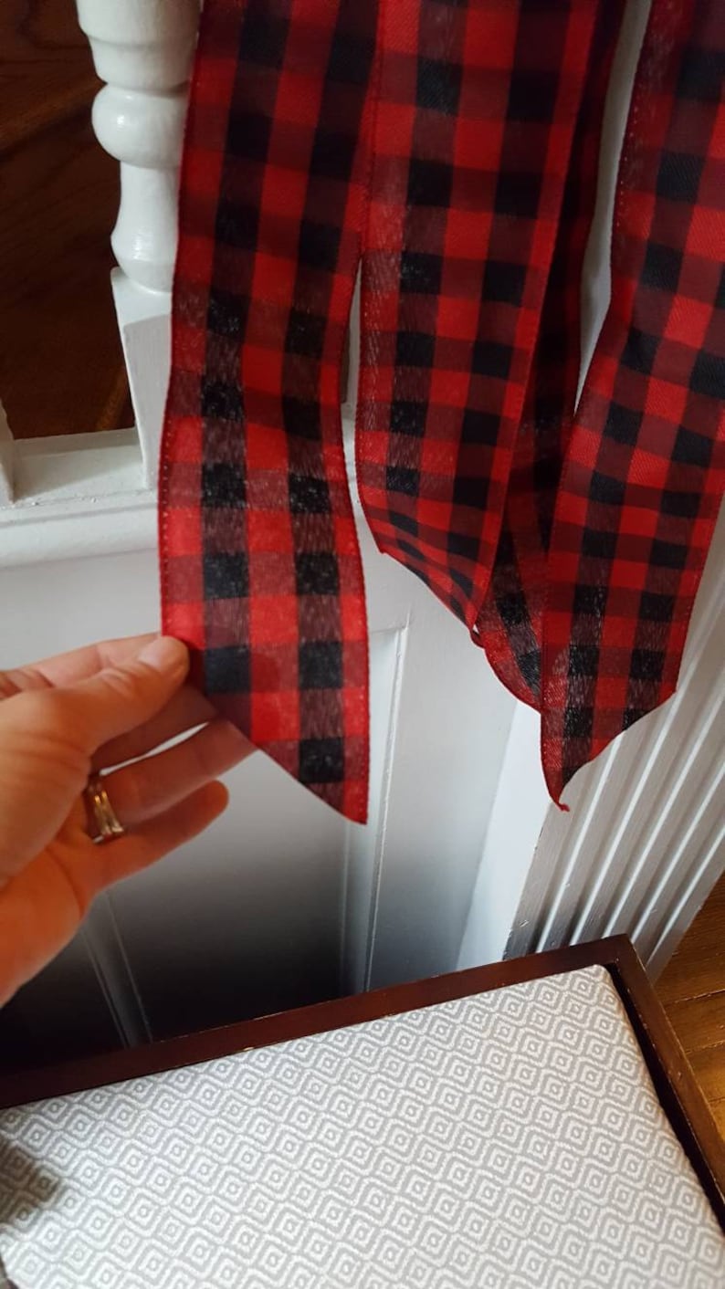 Rustic Tree Topper Bow Plaid Tree Topper Bow Farmhouse Etsy