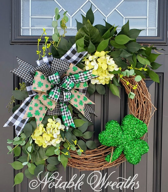Spring wreath St Patrick day wreath St patrick decor,wreath for front door wreathe Spring wreath St Patrick day wreath St patrick decor,wreath for front door wreathe