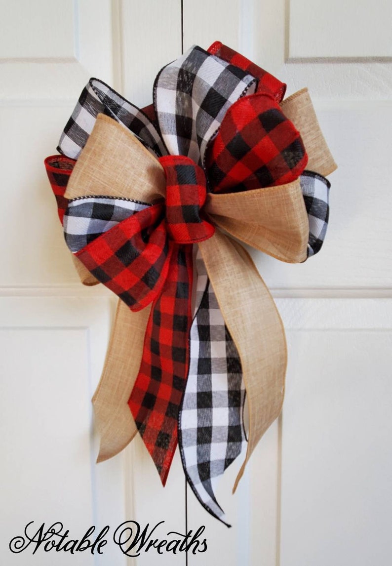 150 Pcs Christmas Mini Plaid Ribbon Bows - 1 Inch Buffalo Plaid Bows For Gift Wrapping, Tree Decor & DIY Crafts