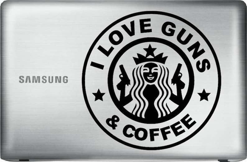Download I LOVE GUNS COFFEE Vinyl Decal Sticker for Car Automobile | Etsy