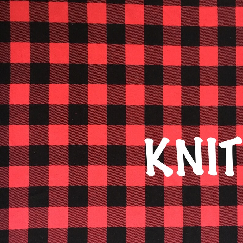 plaid knit fabric
