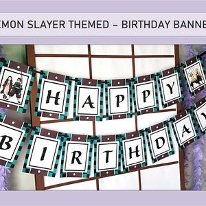 Japanese Anime Theme Printable Happy Birthday Banner / DIY Party Decors / PDF Digital Instant Download