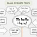 Blank DIY White Photo Booth Props / Custom Speech Bubbles / Wedding Shower Anniversary Party ...