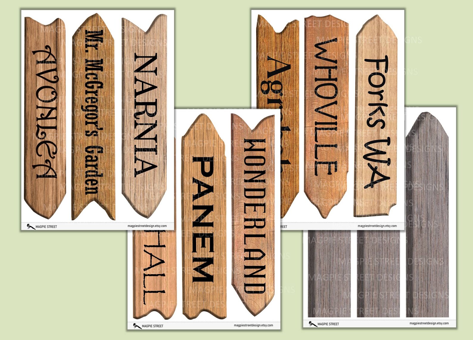 Printable Wooden Arrow Signs / Classroom Library Home Office Decor / Literary Fiction Book ...