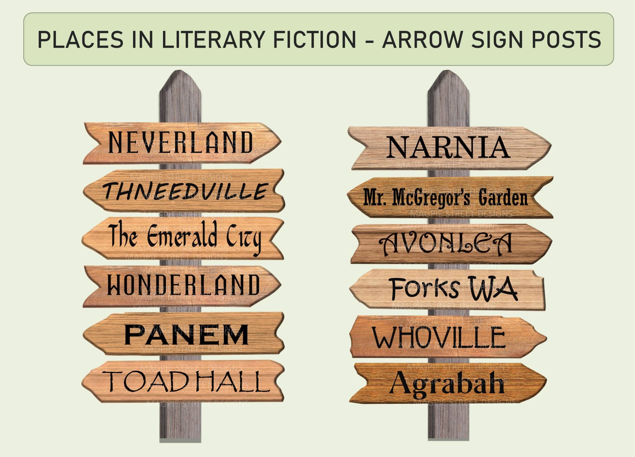 Book genre signpost sticker -  Portugal