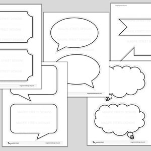 Blank DIY White Photo Booth Props / Custom Speech Bubbles / Wedding ...