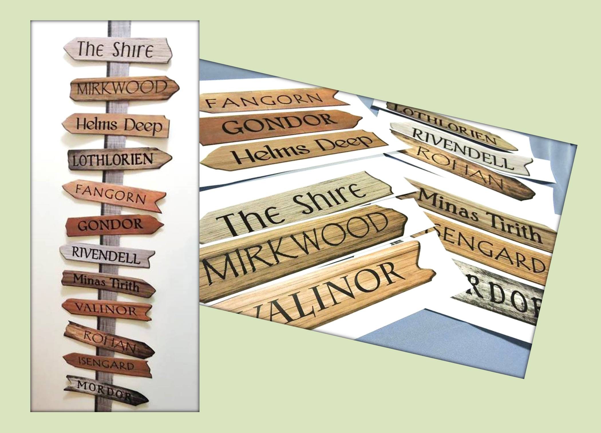 Printable Wooden Arrow Signs / Library Decor / PDF Digital Instant ...