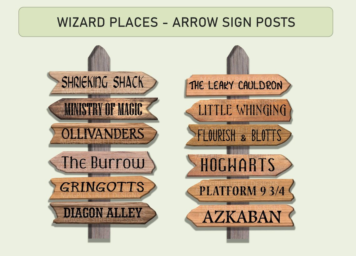 Printable Wooden Arrow Signs / Classroom Library Decor / PDF Digital Instant Download - Etsy