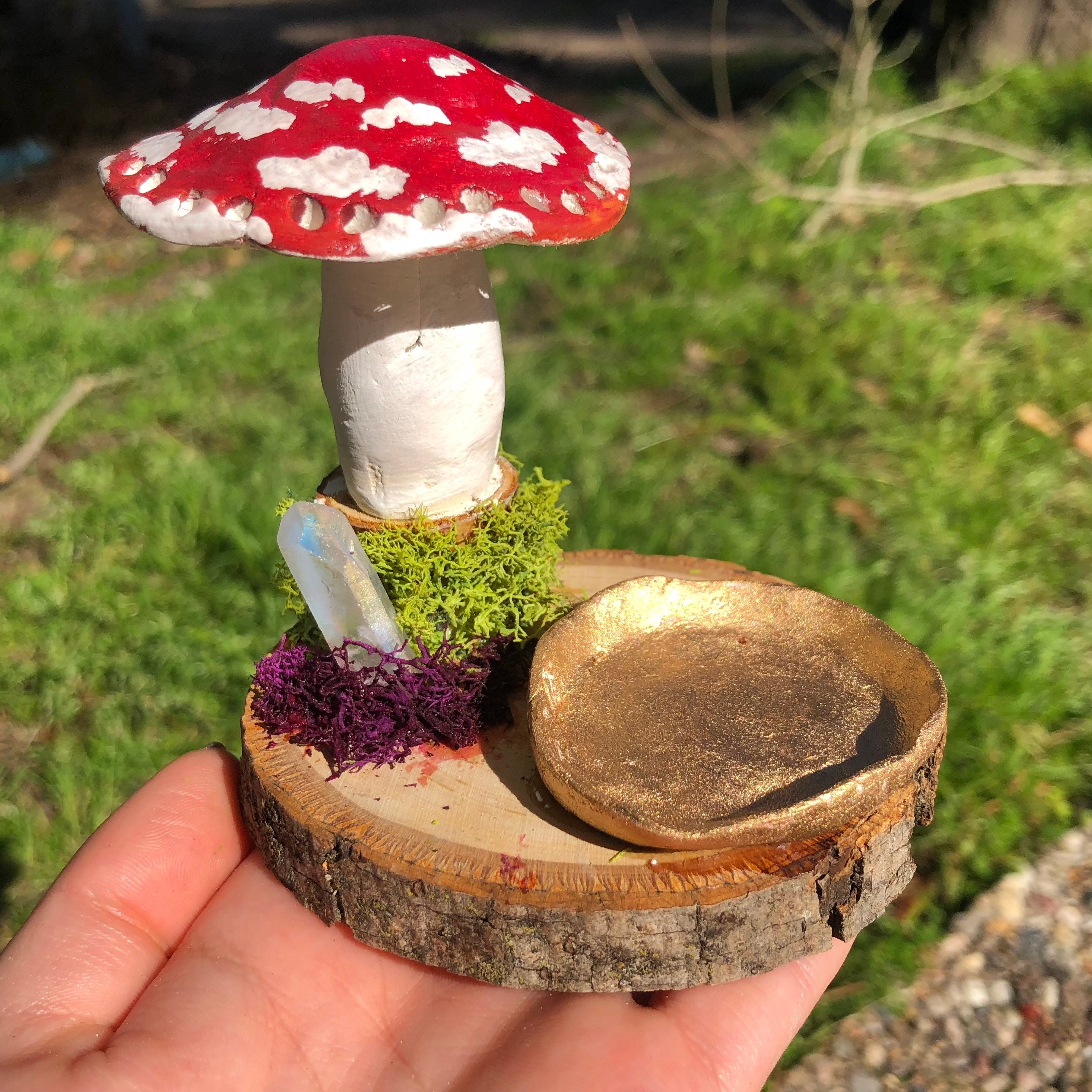 Mushroom Earring Holder and Trinket Dish Handmade Clay Etsy