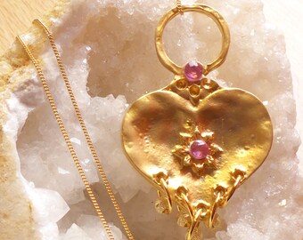 /'Inner Peace/' Blue Lace Agate Bracelet with Gold Plated 925 Sterling Silver Heart Extender Chain
