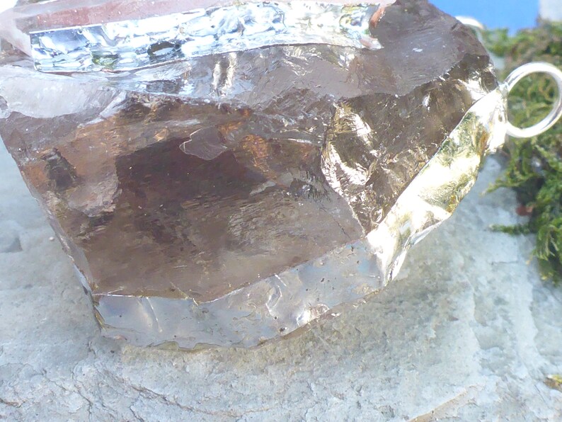 Shamanic Smoky QuartzShamanic Pendant Smoky Quartz and Quartz Point Crystal Pendant /'Divine Nurture/'
