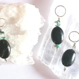 Shungite 925 Sterling Silver Necklaces - Choose from 3 Styles - Herkimer Diamond, Turquoise and Moldavite - Crystal Healing Necklace