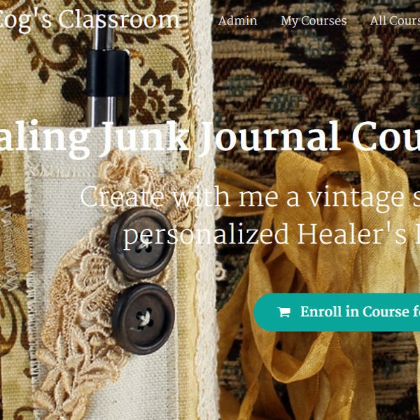 Healing Junk Journal Course - Online Class, Instructional Videos, Tutorial, DIY Journal, Junk Journal Course, Handmade Journal