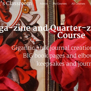 Mega-zine Junk Journal-cursus - online les, instructievideo's, doe-het-zelf-dagboek, Junk Journal-cursus, handgemaakt dagboek