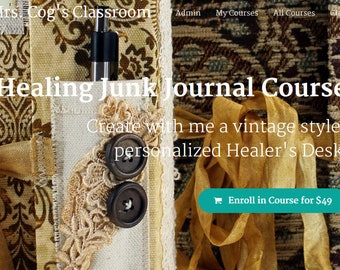 Healing Junk Journal Course - Cours en ligne, Vidéos pédagogiques, Tutoriel, Journal de bricolage, Cours de journal indésirable, Journal fait à la main