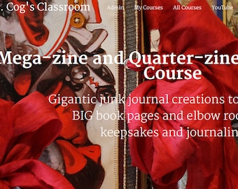 Mega-zine Junk Journal Course - Online Class, Instructional Videos, DIY Journal, Junk Journal Course, Handmade Journal