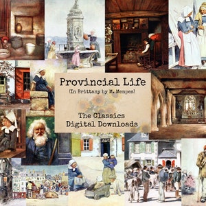 Vie provinciale - classiques numériques éphémères, images numériques, art vintage, téléchargement immédiat, collage numérique, art éphémère