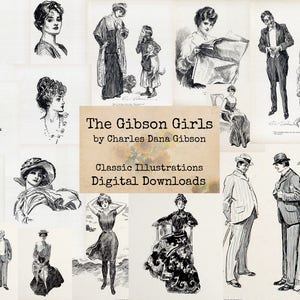 The Gibson Girls by Charles Dana Gibson, Digital Ephemera Classics, Printable Images, Vintage Art, Digital Art, Instant Download image 1