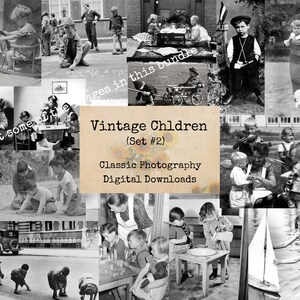 Vintage Children Image Bundle - Printable Images, Instant Download ...