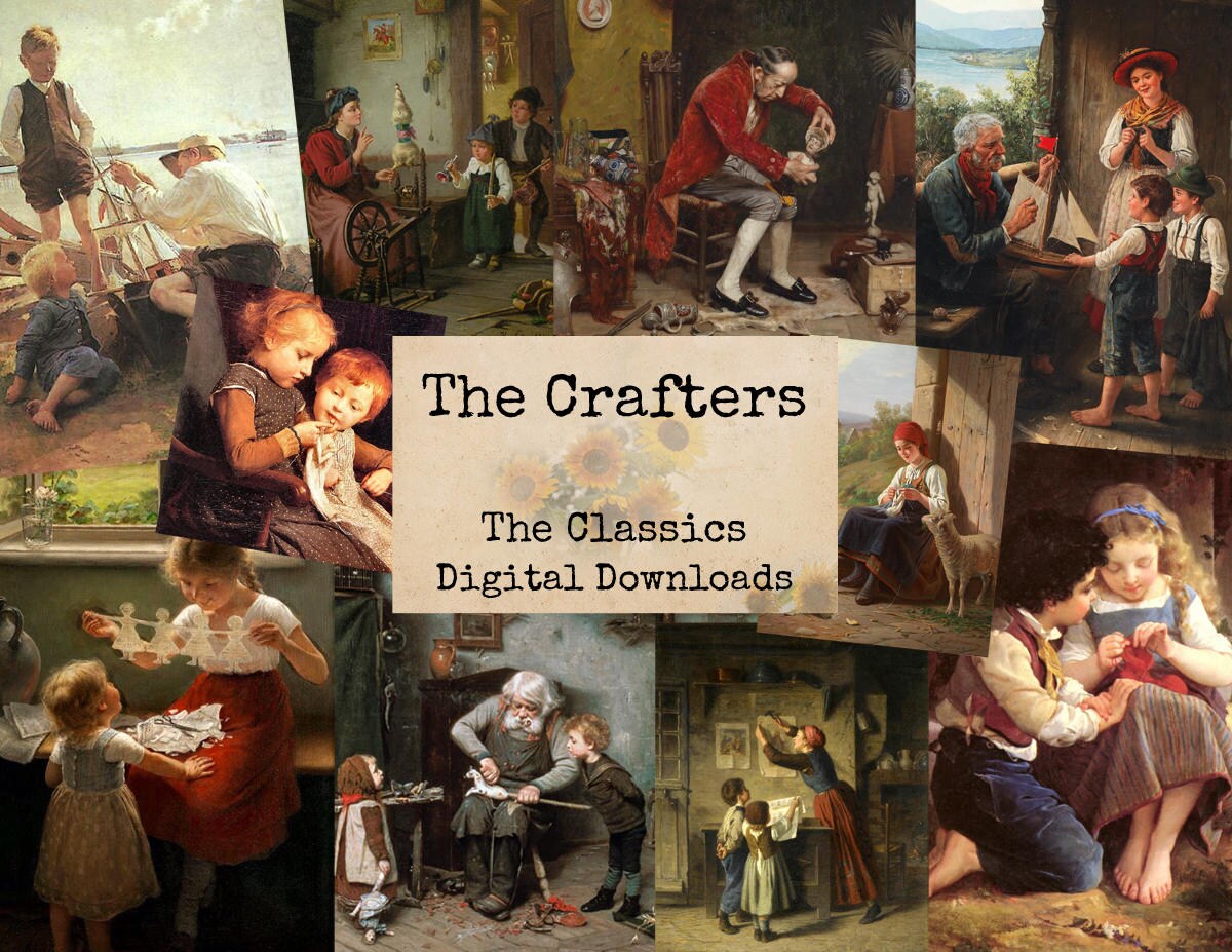 The Crafters - Digital Ephemera Classics, Digital Images, Vintage Art ...