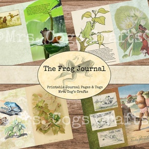 The Frog Journal - Junk Journal Kit, Printable Journal, Digital Journal ...
