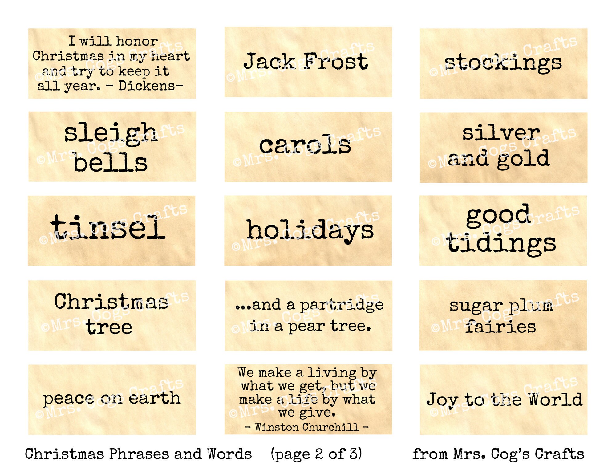 Christmas Phrases & Sayings Journal Prompts Printable - Etsy