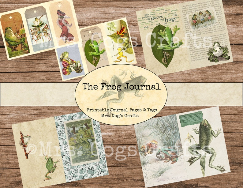 The Frog Journal - Junk Journal Kit, Printable Journal, Digital Journal ...
