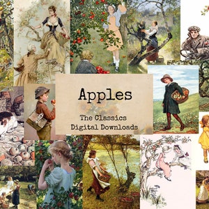 Pommes - Digital Ephemera Classics, Digital Images, vintage Art, Instant Download, Digital Collage, Art Ephemera