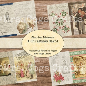 Dickens Christmas Carol Junk Journal Kit, Printable Journal, Digital ...