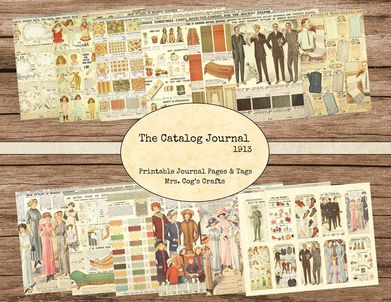 1913 Catalog Junk Journal Kit Printable Journal Vintage Etsy