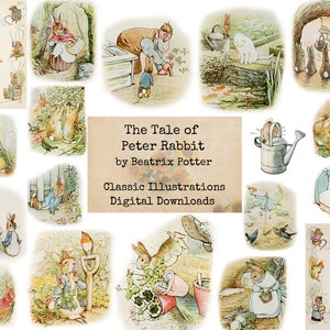 The Tale of Peter Rabbit, di Beatrix Potter - Ephemera Classics, Immagini stampabili, Vintage Art, Digital Collage, Art Ephemera, Book Pages