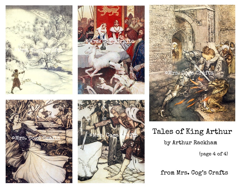 Tales of King Arthur by Arthur Rackham - Digital Ephemera Classics ...