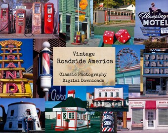 Vintage Roadside America - Digital Ephemera, Digital Images, Vintage Photo, Instant Download, Vintage Images, Digital Collage, Digital Paper