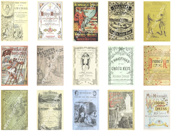 Mini Art Portadas de libros antiguos Imágenes imprimibles - Etsy España Mini Art Portadas de libros antiguos Imágenes imprimibles - Etsy España