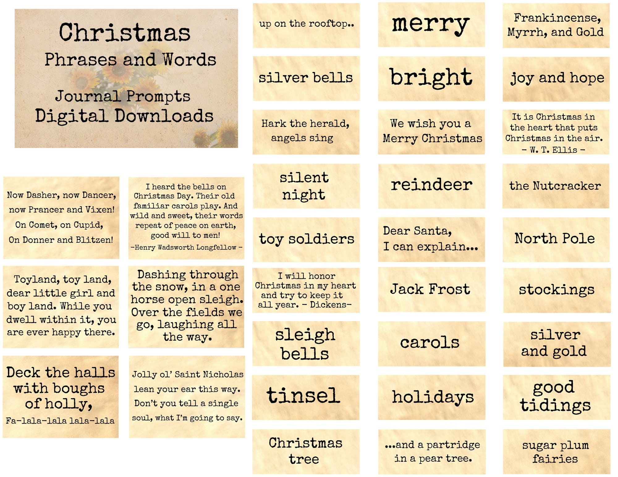 3 Word Christmas Sayings 