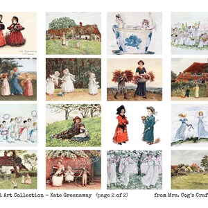 Mini Art - Kate Greenaway, Printable Images, Digital Download ...