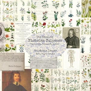 Nicholas Culpeper, Botanist - Printable Images, Digital Ephemera ...
