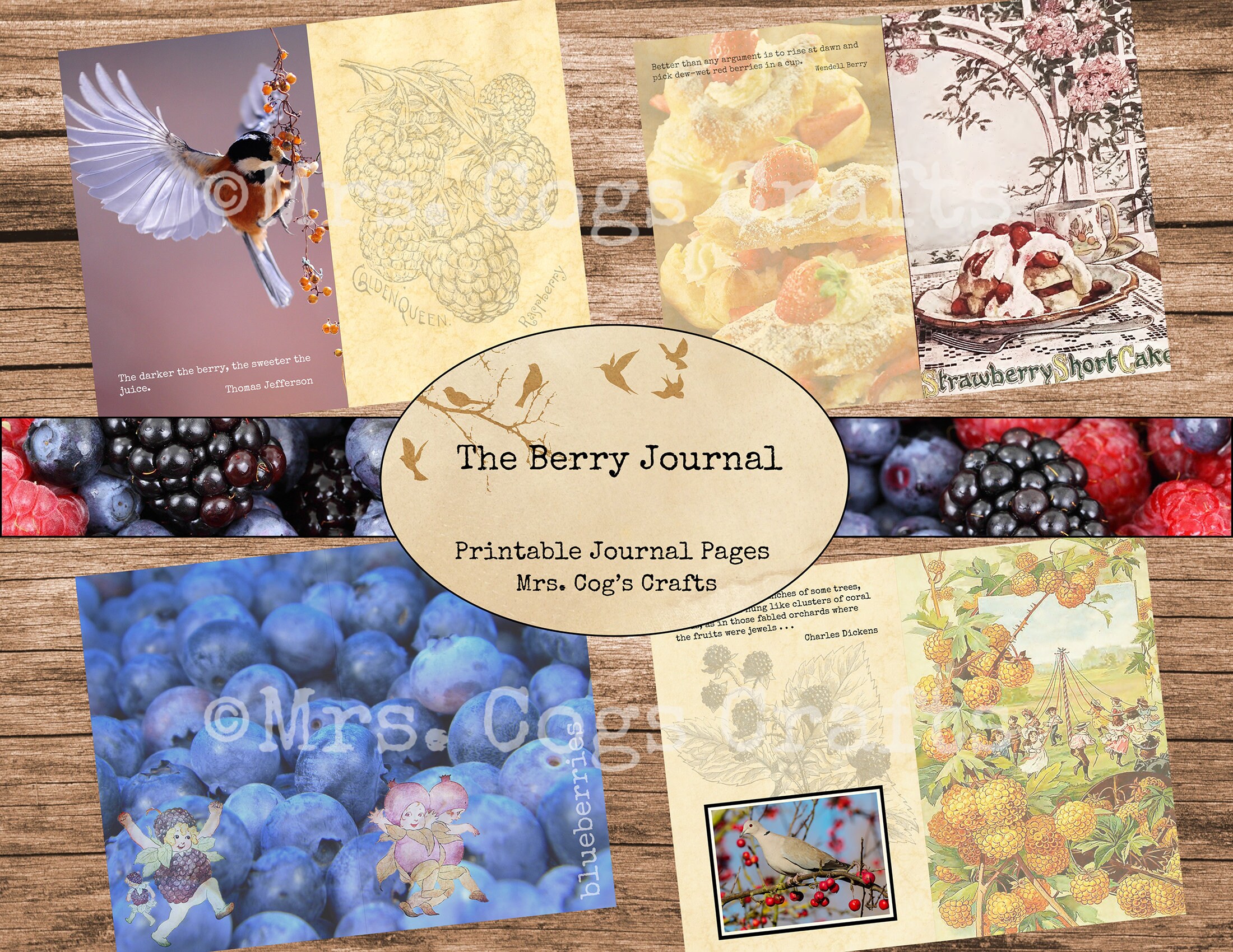 The Berry Junk Journal Printable Journal Pages Digital Etsy UK