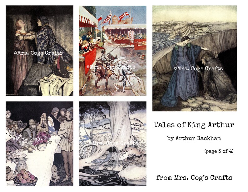 Tales of King Arthur by Arthur Rackham - Digital Ephemera Classics ...