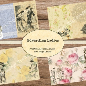 Edwardian Ladies Junk Journal Kit - Printable Journal, Vintage Images ...