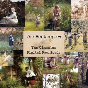The Beekeepers - Digital Ephemera Classics, Digital Images, Vintage Art, Instant Download, Digital Collage, Art Ephemera