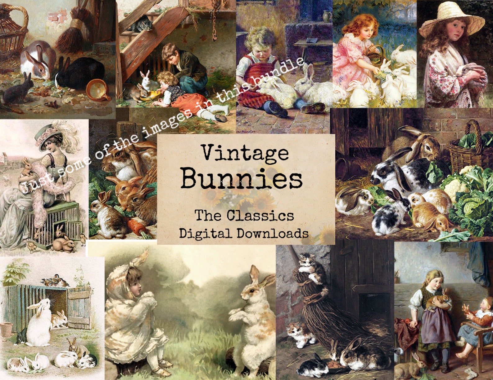 Vintage Animals Image Bundle Printable Images Instant - Etsy