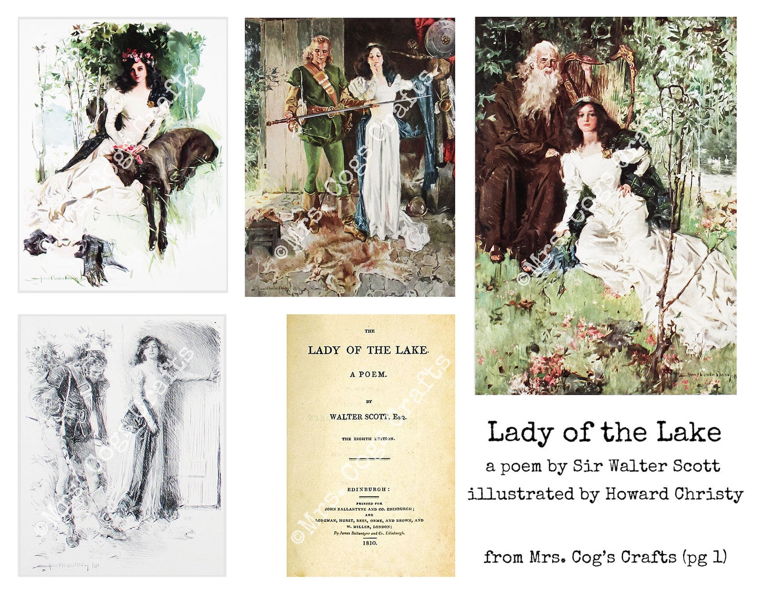 Lady Of The Lake A Poem By Walter Scott Printable Images Vintage lady-of-the-lake-a-poem-by-walter-scott-printable-images-vintage