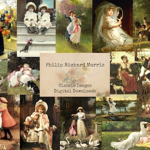 Philip Richard Morris - Printable Images, Vintage Art, Instant Download, Digital Collage, Ephemera Classics, Antique Art