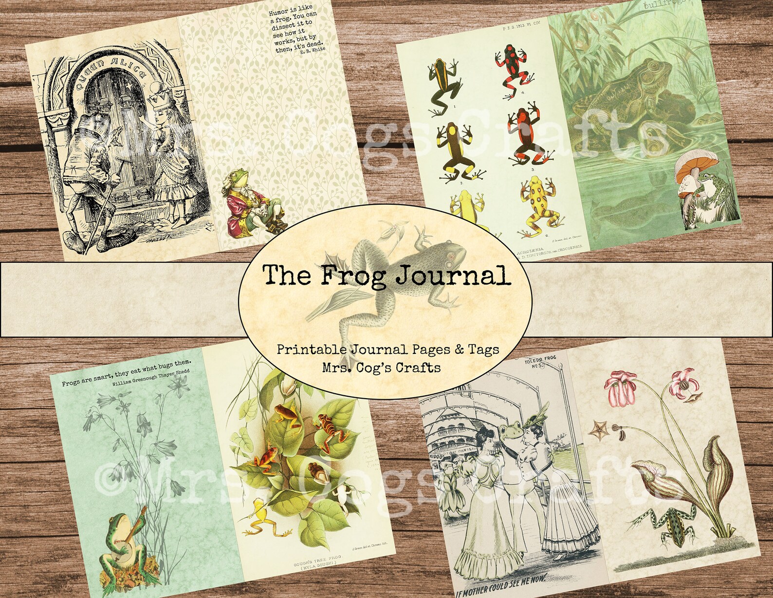The Frog Journal Junk Journal Kit, Printable Journal, Digital Journal ...