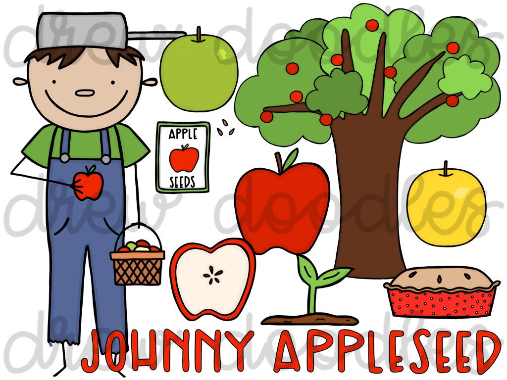 Johnny Appleseed Digital Clip Art Set Instant Download Etsy Johnny Appleseed Digital Clip Art Set Instant Download Etsy